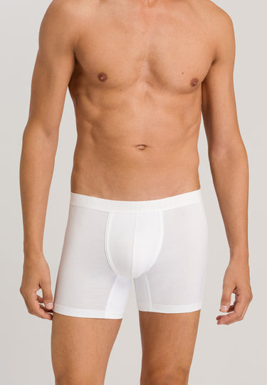 73103 Cotton Essentials Long Boxer Brief - 0100 All White